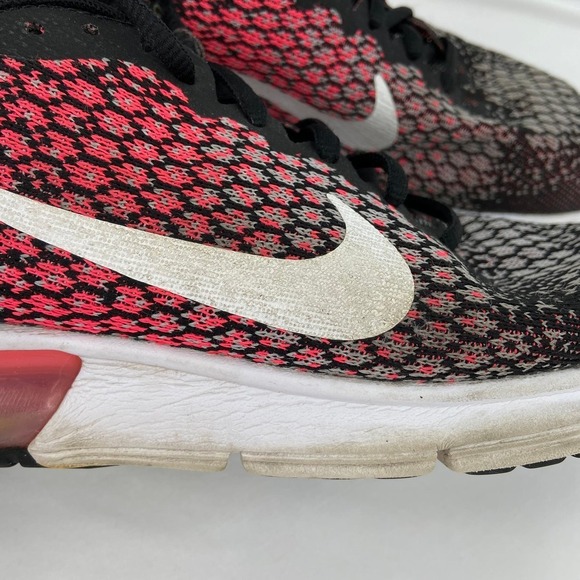 NIKE AirMax Sequent 2 Running Shoe Athletic Sneaker Black Pink Women's Size 11.5 - Picture 6 of 10